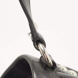 Pre Owned Coach Black Signature Fabric and Leather Ashley Shoulder Bag