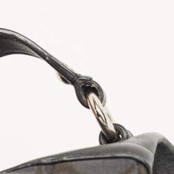 Pre Owned Coach Black Signature Fabric and Leather Ashley Shoulder Bag