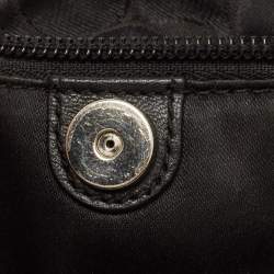 Pre Owned Coach Black Signature Fabric and Leather Ashley Shoulder Bag