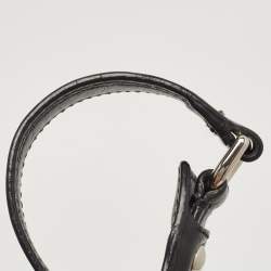 Pre Owned Coach Black Signature Fabric and Leather Ashley Shoulder Bag