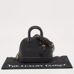 Pre Owned Coach Black Leather Revel 24 Satchel