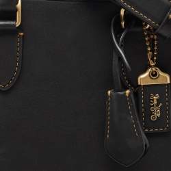 Pre Owned Coach Black Leather Revel 24 Satchel
