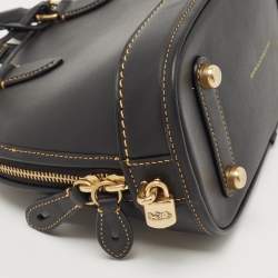 Pre Owned Coach Black Leather Revel 24 Satchel