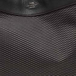 Pre Owned Coach Brown Jacquard Canvas and Leather Legacy Lexy Shoulder Bag