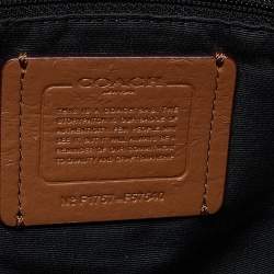 Pre Owned Coach Brown Jacquard Canvas and Leather Legacy Lexy Shoulder Bag