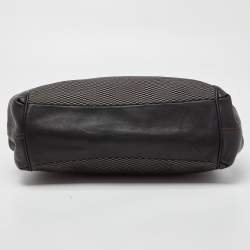 Pre Owned Coach Brown Jacquard Canvas and Leather Legacy Lexy Shoulder Bag