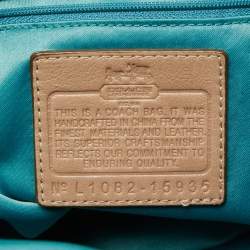Coach Gold Signature Fabric and Leather Sophia Satchel