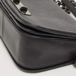 Coach Black Leather Swagger Flap Crossbody Bag