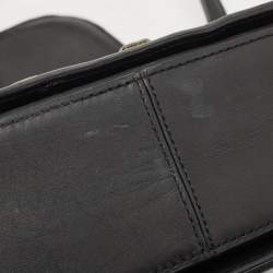 Coach Black Leather Swagger Flap Crossbody Bag