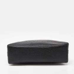 Coach Black Leather Dome Crossbody Bag