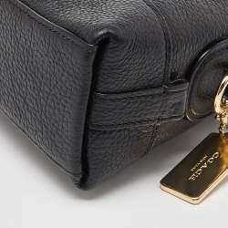 Coach Black Leather Dome Crossbody Bag