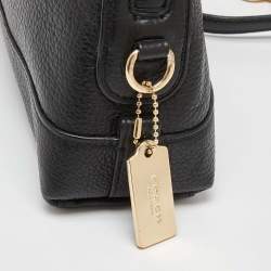 Coach Black Leather Dome Crossbody Bag