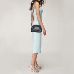 Coach Black Leather Dome Crossbody Bag