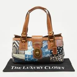 Pre Owned Coach Multicolor Denim, Fabric and Leather Patchwork Shoulder Bag