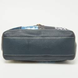 Pre Owned Coach Multicolor Denim, Fabric and Leather Patchwork Shoulder Bag