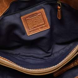 Pre Owned Coach Multicolor Denim, Fabric and Leather Patchwork Shoulder Bag