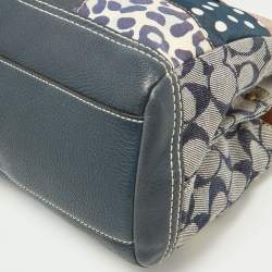 Pre Owned Coach Multicolor Denim, Fabric and Leather Patchwork Shoulder Bag