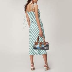 Pre Owned Coach Multicolor Denim, Fabric and Leather Patchwork Shoulder Bag