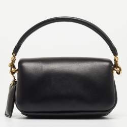 Pre Owned Coach Black Leather Tabby Pillow 18 Crossbody Bag