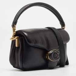 Pre Owned Coach Black Leather Tabby Pillow 18 Crossbody Bag
