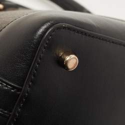 Coach Brown/Black Signature Coated Canvas and Leather Mini Sierra Satchel