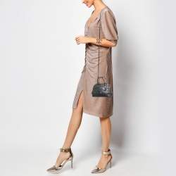 Pre Owned Coach Black Glitter Leather Mini Sierra Crossbody Bag