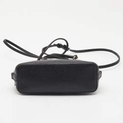 Pre Owned Coach Black Glitter Leather Mini Sierra Crossbody Bag