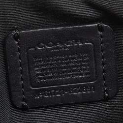 Pre Owned Coach Black Glitter Leather Mini Sierra Crossbody Bag