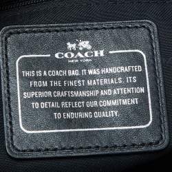 Pre Owned Coach Black/Grey Signature Canvass and Leather Stanton Carryall Shoulder Bag