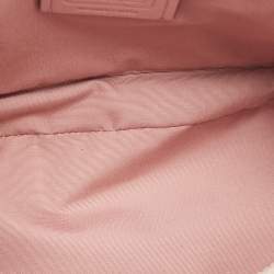 Pre Owned Coach Pink Coated Canvas and Leather Sierra Satchel
