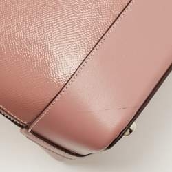 Pre Owned Coach Pink Coated Canvas and Leather Sierra Satchel