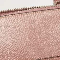 Pre Owned Coach Pink Coated Canvas and Leather Sierra Satchel