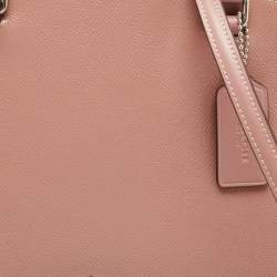 Pre Owned Coach Pink Coated Canvas and Leather Sierra Satchel