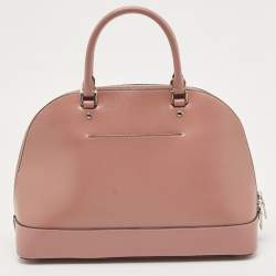 Pre Owned Coach Pink Coated Canvas and Leather Sierra Satchel