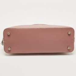 Pre Owned Coach Pink Coated Canvas and Leather Sierra Satchel