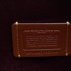 Coach Beige/Brown Signature Coated Canvas and Leather Charlie Satchel