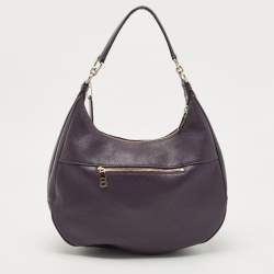 Pre Owned Coach Purple Leather Harley Hobo