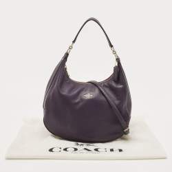 Pre Owned Coach Purple Leather Harley Hobo