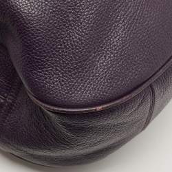 Pre Owned Coach Purple Leather Harley Hobo