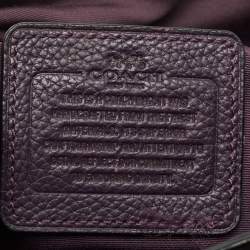 Pre Owned Coach Purple Leather Harley Hobo