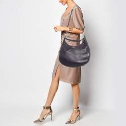 Pre Owned Coach Purple Leather Harley Hobo