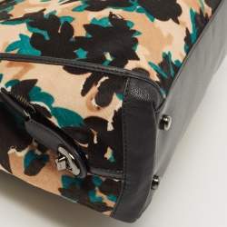 Pre Owned Coach Multicolor Leaf Print Calf Hair and Leather Edie 31 Shoulder Bag