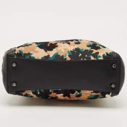 Pre Owned Coach Multicolor Leaf Print Calf Hair and Leather Edie 31 Shoulder Bag