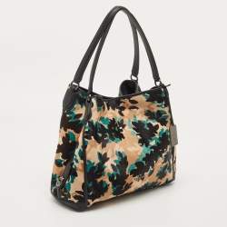 Pre Owned Coach Multicolor Leaf Print Calf Hair and Leather Edie 31 Shoulder Bag
