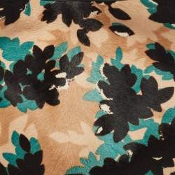 Pre Owned Coach Multicolor Leaf Print Calf Hair and Leather Edie 31 Shoulder Bag