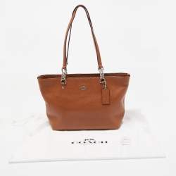 Pre Owned Coach Brown Leather Small Sophia Tote