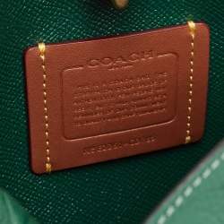 Coach Green Signature Embossed Leather Willow Bucket Bag
