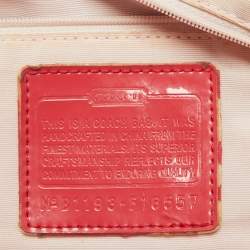 Coach Pink Signature Canvas and Patent Messenger Bag