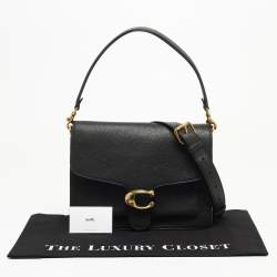 Pre Owned Coach Black Leather Tabby Top Handle Bag
