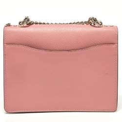 Coach Pink Leather Flower/Eyelet Klare Crossbody Bag